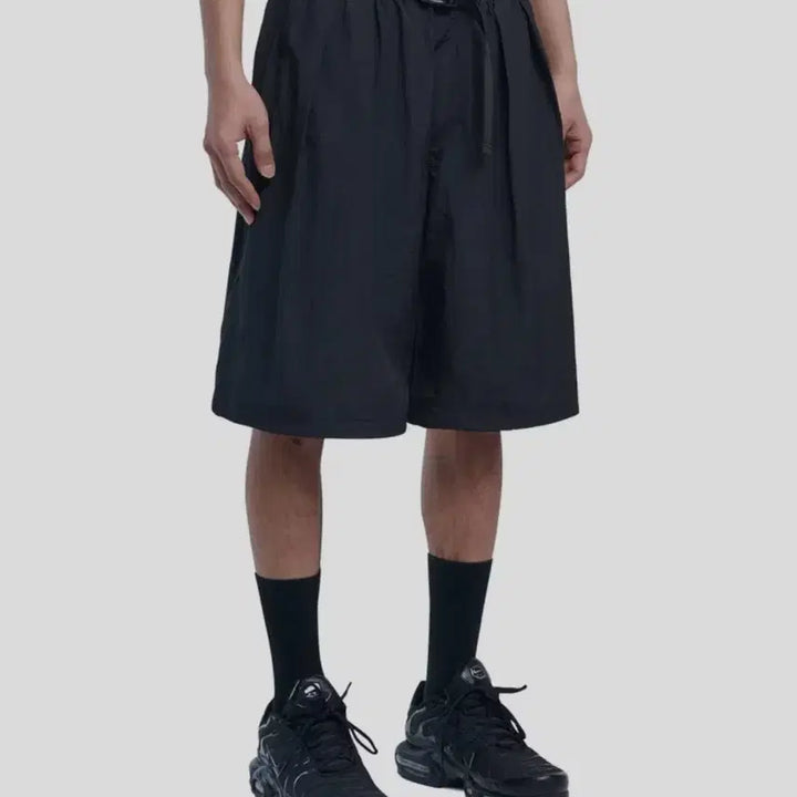 [BUNJANG] Nomad Manual Breeze Belted Shorts - Black / 노매뉴얼 BREEZE BELTED SHORTS - BLACK