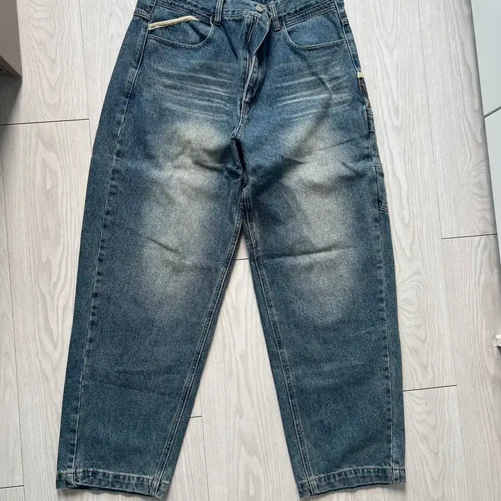 [BUNJANG] ETCE Gear Washed Denim Pants / etce 이티씨이 기어 워시드 데님 팬츠