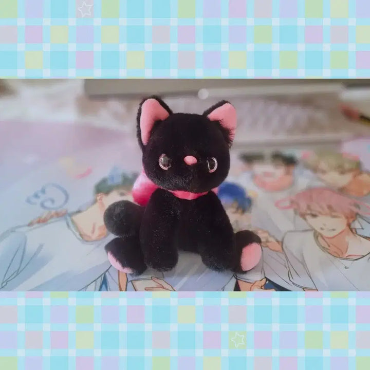 [BUNJANG] Black Cat Ribbon Keychain / [택포]검은 고양이 리본키링