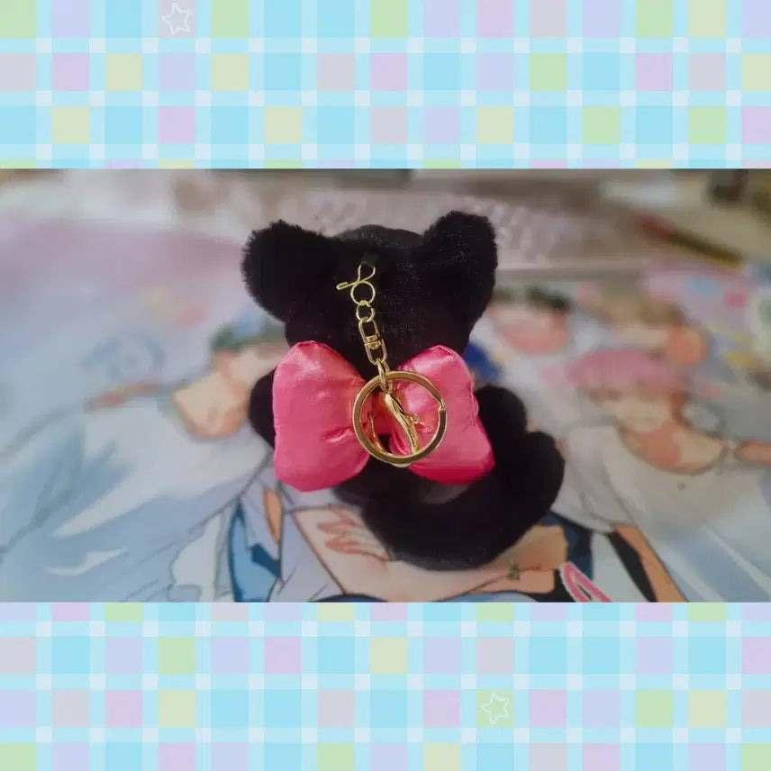 [BUNJANG] Black Cat Ribbon Keychain / [택포]검은 고양이 리본키링