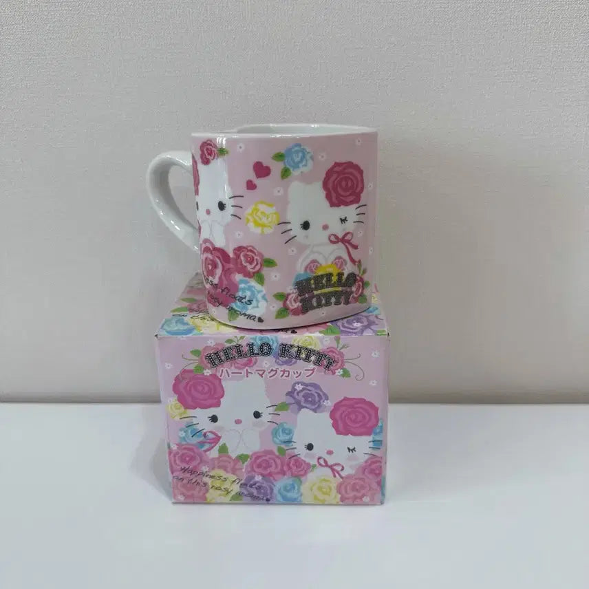 [BUNJANG] Classic Sanrio Hello Kitty Rose Cup / 고전 산리오 헬로키티 로즈 장미 컵