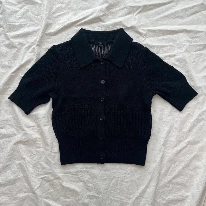 [BUNJANG] COS Knit Cardigan Black Size S / cos 코스 니트 카라 가디건