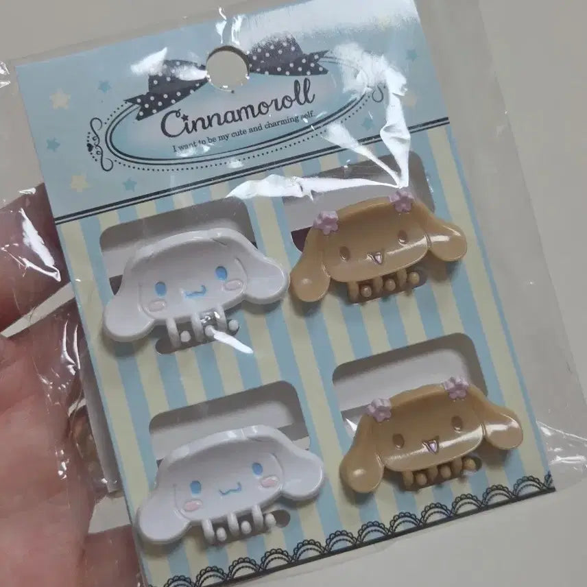 [BUNJANG] Cinnamoroll Mocha Mini Clip Pin Hairpin / 시나모롤 모카 미니 집게핀 헤어핀 머리핀