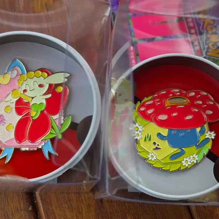 [BUNJANG] Pokemon Secret Forest Collection: Vileplume &amp; Flabébé Pins Bundle / 포켓몬스터 라플레시아 플라베베 서울숲 시크릿 포레스트 뱃지 일괄