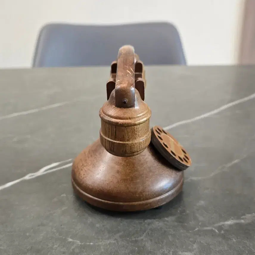[BUNJANG] Vintage Taiwanese Wooden Rotary Phone Music Box / 빈티지 타이완 목재 전화기 오르골