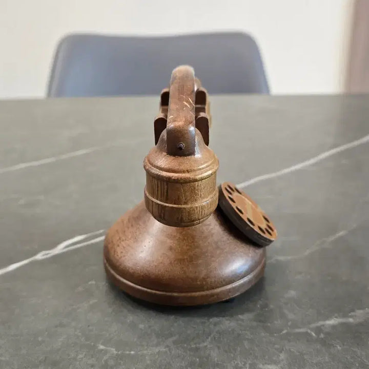 [BUNJANG] Vintage Taiwanese Wooden Rotary Phone Music Box / 빈티지 타이완 목재 전화기 오르골