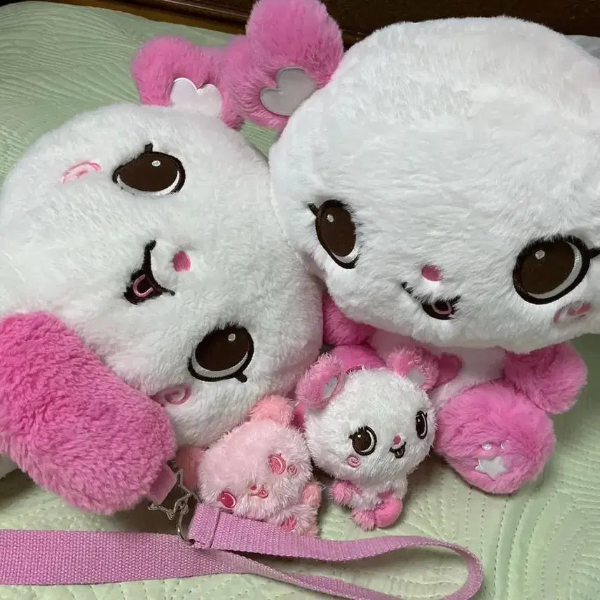 [BUNJANG] Login Pangyi 30cm Giant Pangyi Pink Color Doll Bundle / 로그인 팡이 가방 30센치 대왕 팡이 핑크 컬러돌 팡이 양도합니다