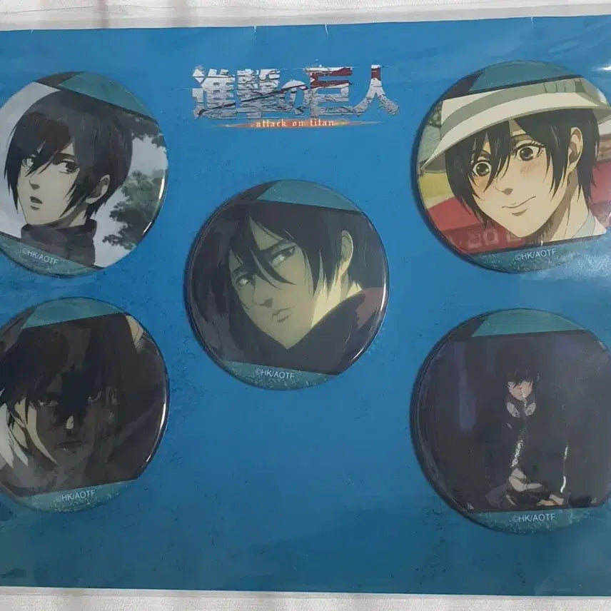 [BUNJANG] Attack on Titan Mikasa 5-Piece Button Set / 진격의거인 미카사 캔뱃지 5개세트