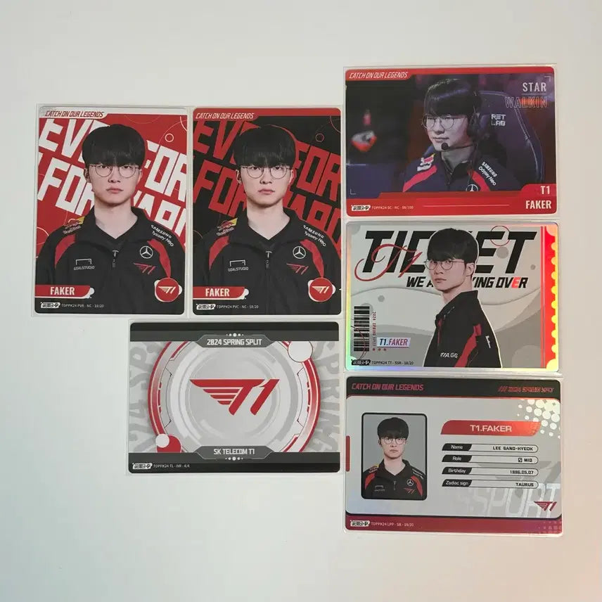[BUNJANG] T1 Faker Buffun Photocard Bundle Set / T1 티원 페이커 buffun 포토카드 일괄