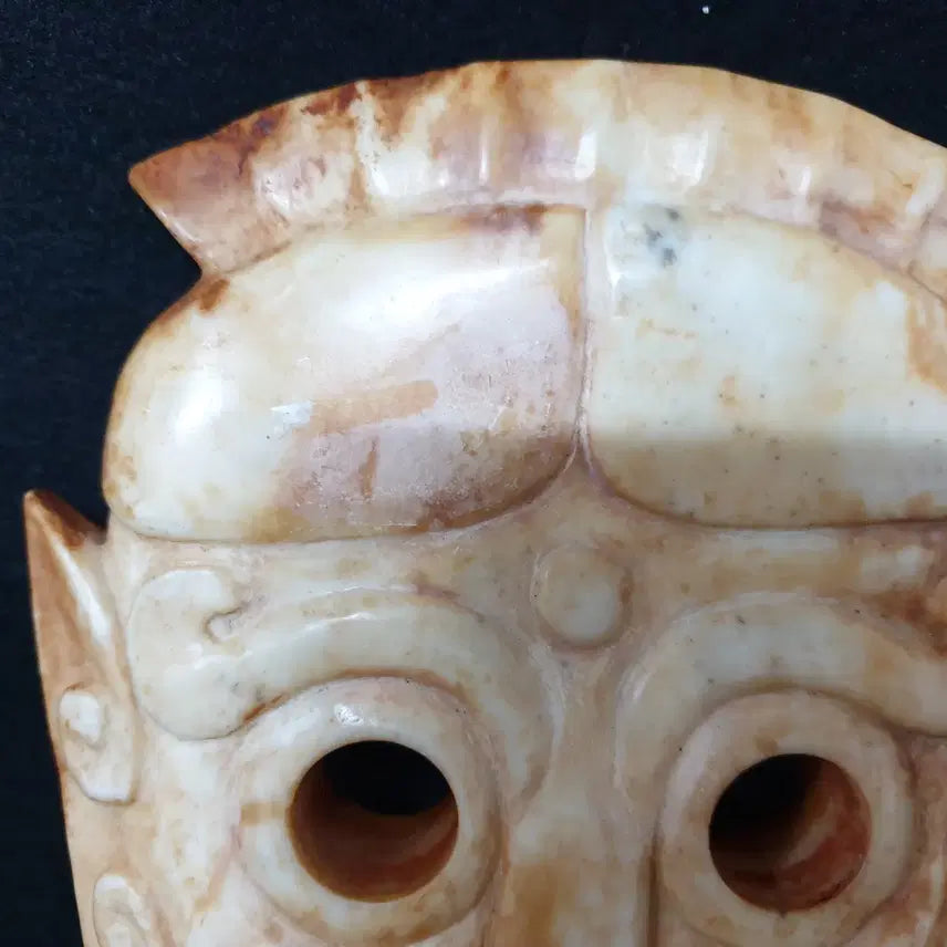[BUNJANG] Ancient Huatian Jade Mask Sculpture / (수원만물)큰 사이즈 출토 화전옥 가면상