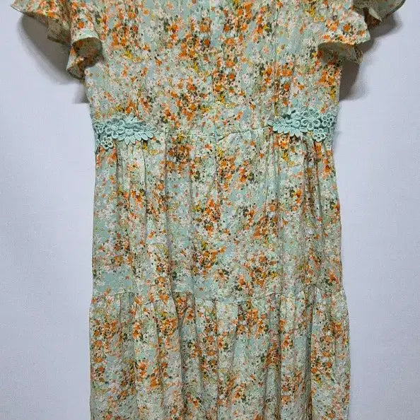 [BUNJANG] Floral Lace Midi Dress / 플로럴 레이스 원피스 44~55