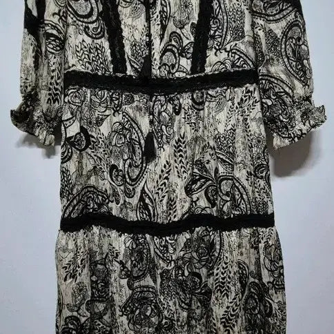 [BUNJANG] Paisley Pattern Long Dress XL / 패턴 롱 원피스 XL