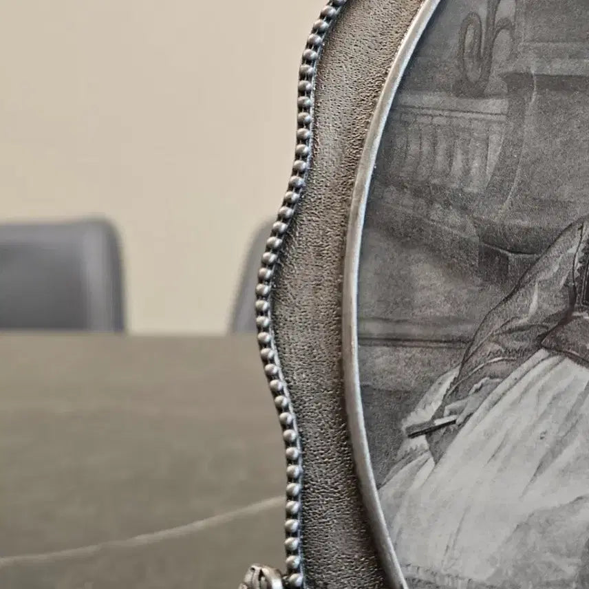 [BUNJANG] Antique Pewter Rose Frame / 앤틱 주석 로즈 액자