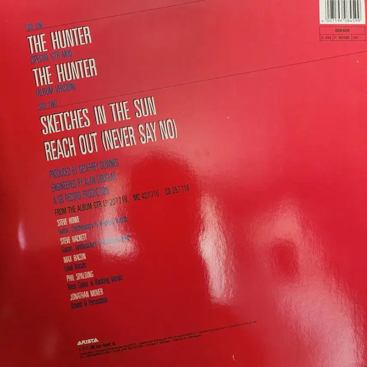 [BUNJANG] GTR The Hunter 12" Maxi Single LP (Germany, 1986) / 독일반 GTR 맥시 싱글 12인치 LP 앨범 The Hunter lp