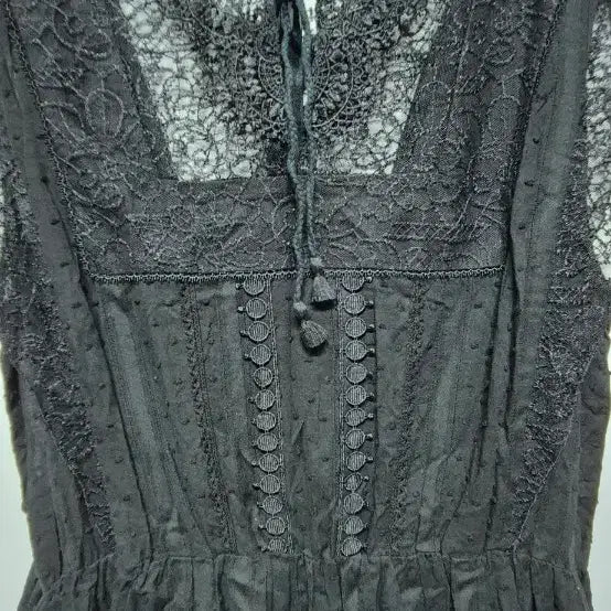 [BUNJANG] Black Lace Midi Dress M / 블랙 레이스 원피스 M