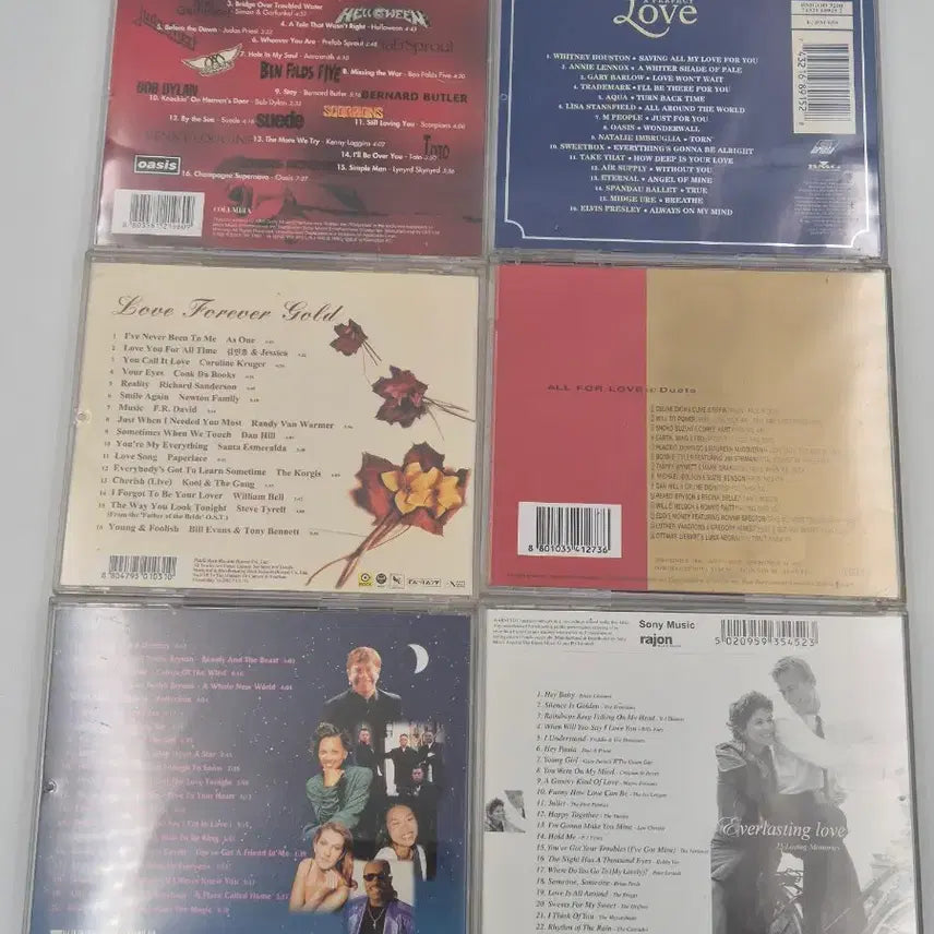[BUNJANG] Various Artists Love Ballads Pop Songs CD Bundle (6 Discs) / 러브 발라드 팝송 CD 6장 묶음 셀린디온 보이존 휘트니휴스턴