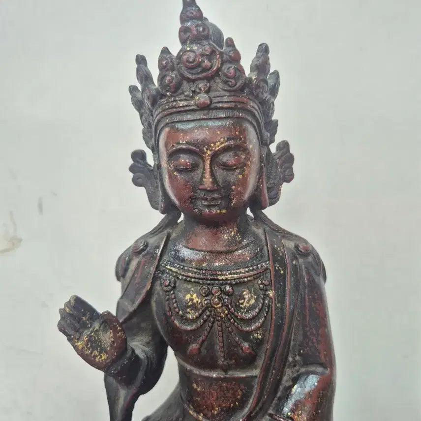 [BUNJANG] Cast Iron Buddha Statue / 20년소장품 개금된 무쇠 불상