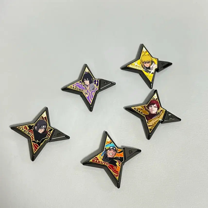 [BUNJANG] Naruto Shuriken Magnet Bundle Set (5 pieces) / 나루토 표창 마그넷 5개 일괄 이타치 기아라 사스케 미나토