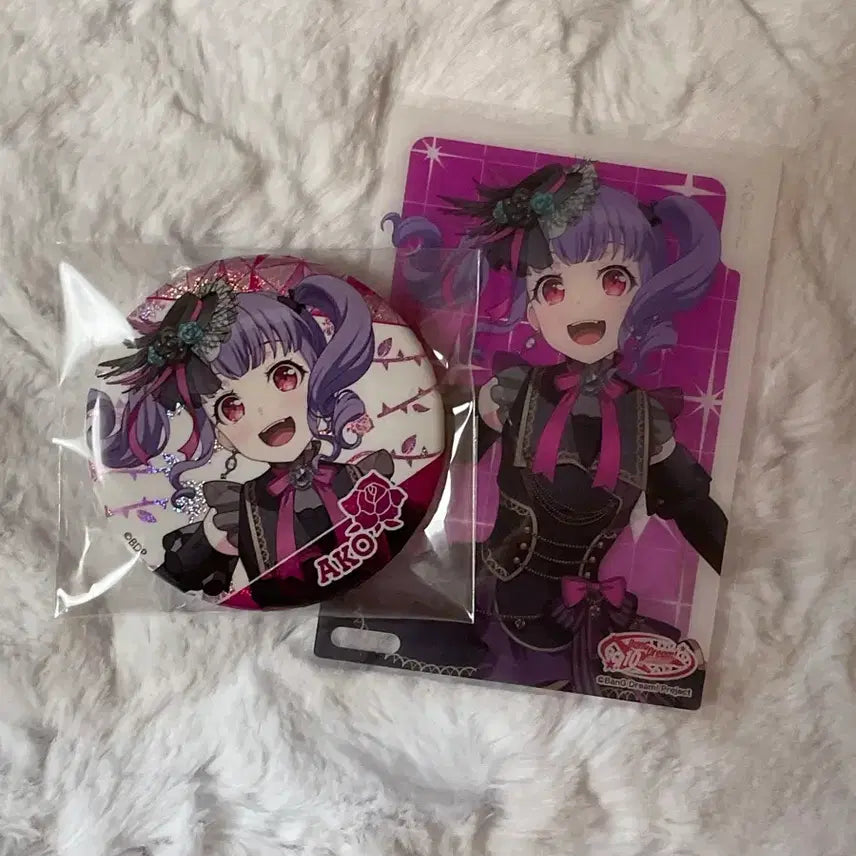 [BUNJANG] BanG Dream! Ako Udagawa 10th Anniversary Can Badge &amp; Clear Card Set / [ 아코 생일기념 할인 ] 뱅드림 우다가와 아코 10주년 캔뱃지 클리어카