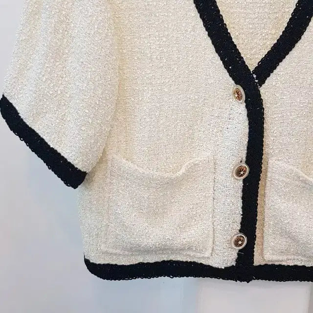 [BUNJANG] Byflow Tweed Puff Crop Jacket Free Size / 바이플로우 트위드퍼프  크롭자켓 프리