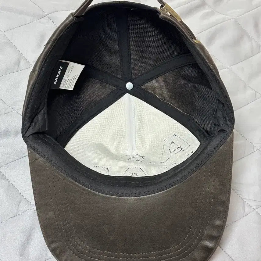 [BUNJANG] Arkham Leather Patch Ball Cap (Brown) / 아캄 모자 브라운