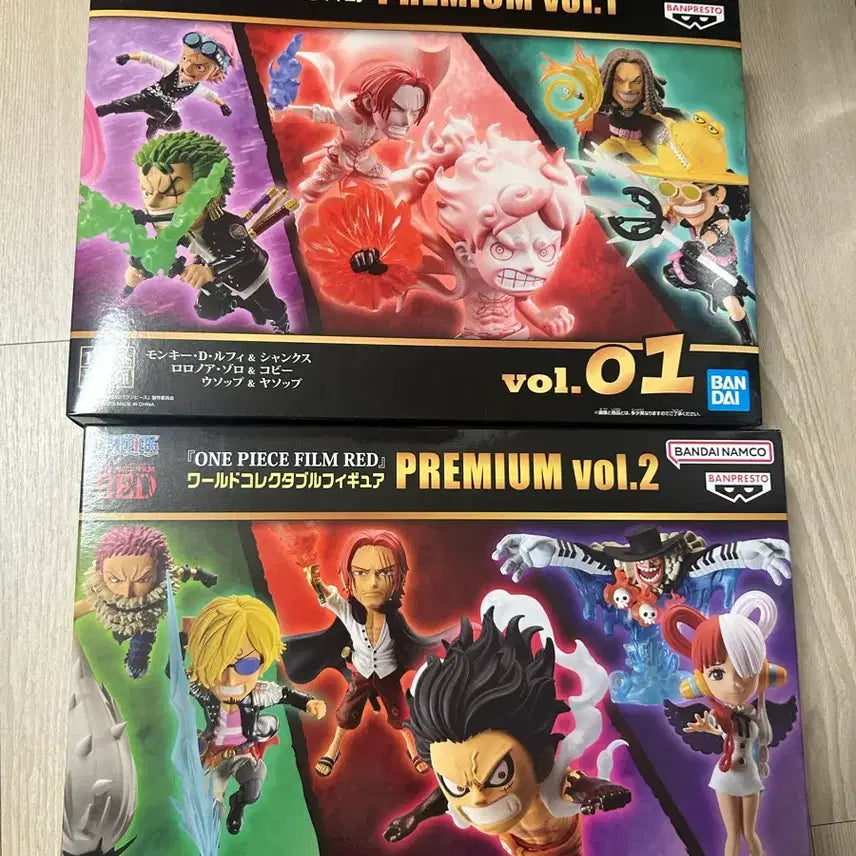 [BUNJANG] One Piece Film Red World Collectable Figure Set Vol. 1 &amp; 2 / 원피스 필름 레드 프리미엄 월콜 1,2 세트