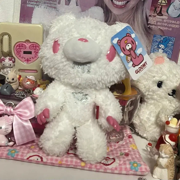 [BUNJANG] GlumiiBear White Rabbit Plush Toy / 글루미베어 화이트 범용토끼 곰 갸루 지뢰계 산리오 산엑스 일본 인형