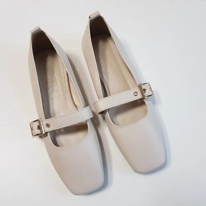[BUNJANG] Sobo Flat Mary Jane Shoes (Beige) / 소보 플랫 메리제인 230~볼없는 235 새것