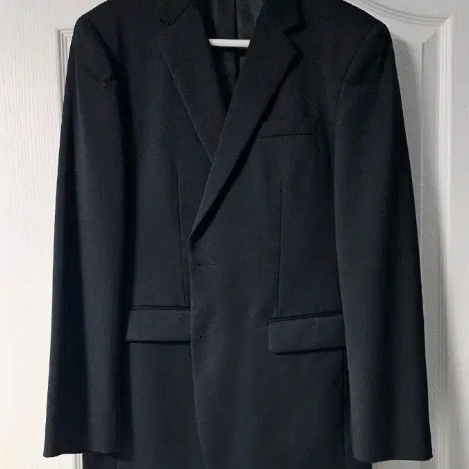 [BUNJANG] Renoma Four Seasons Double-Button Suit Set - Black / 레노마 사계절 더블버튼 정장셋업 세트 블랙 (상의 103/ 하의 33)