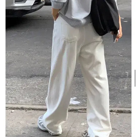 [BUNJANG] Feelings Evermore Basil Color Pants - Ivory Short L / 필링스 에버모어 바질 컬러 팬츠 - 아이보리 숏L