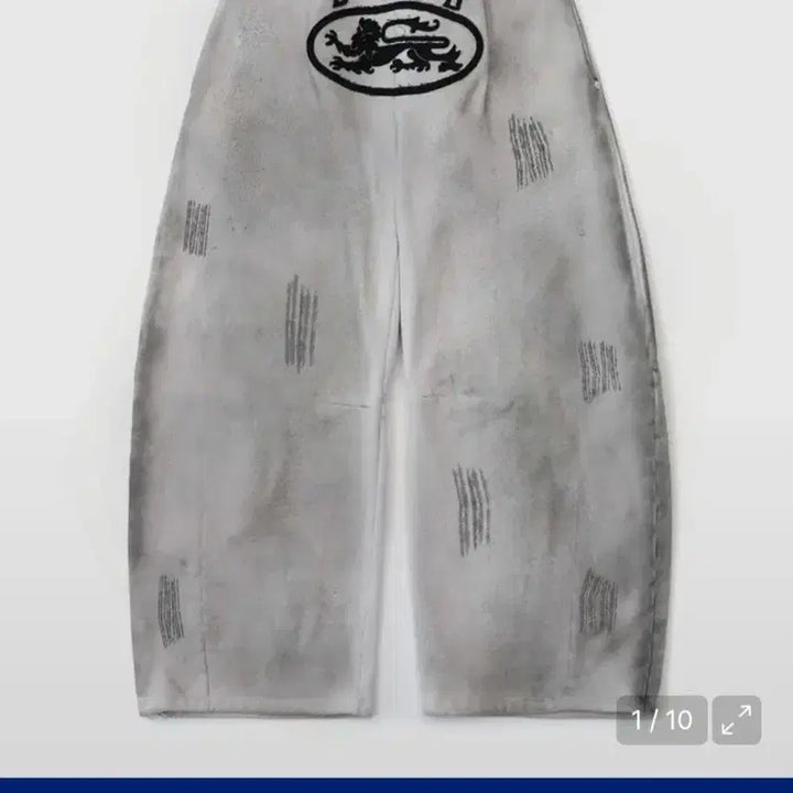 [BUNJANG] Bad Blood Lion Patch Washed Training Pants / 급처)배드블러드 라이온패치 워시드 트레이닝팬츠