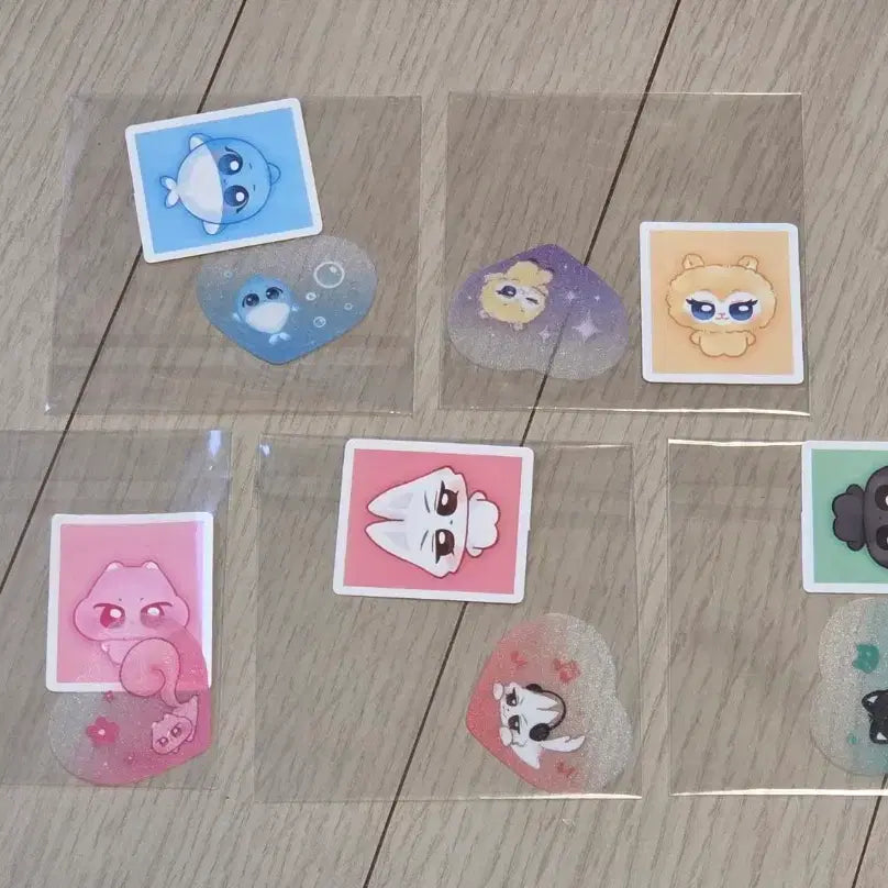 [BUNJANG] PLAVE Unsealed Sticker Bundle Set (5 Types) / (미개봉) 플레이브 비공굿 스티커 5종 일괄