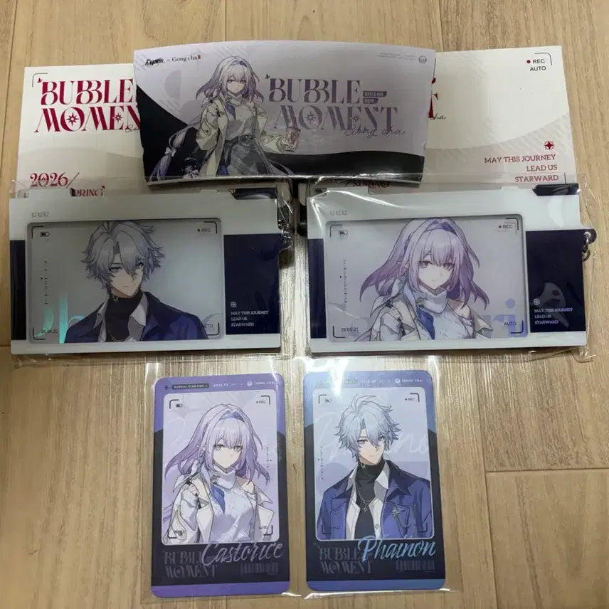 [BUNJANG] Honkai: Star Rail Anhex &amp; Castoris Collaboration Camera Slide Keyring &amp; Photocard Bundle Set / [일괄] 붕괴 스타레일 공차 콜라보, 파이논 카스토리스