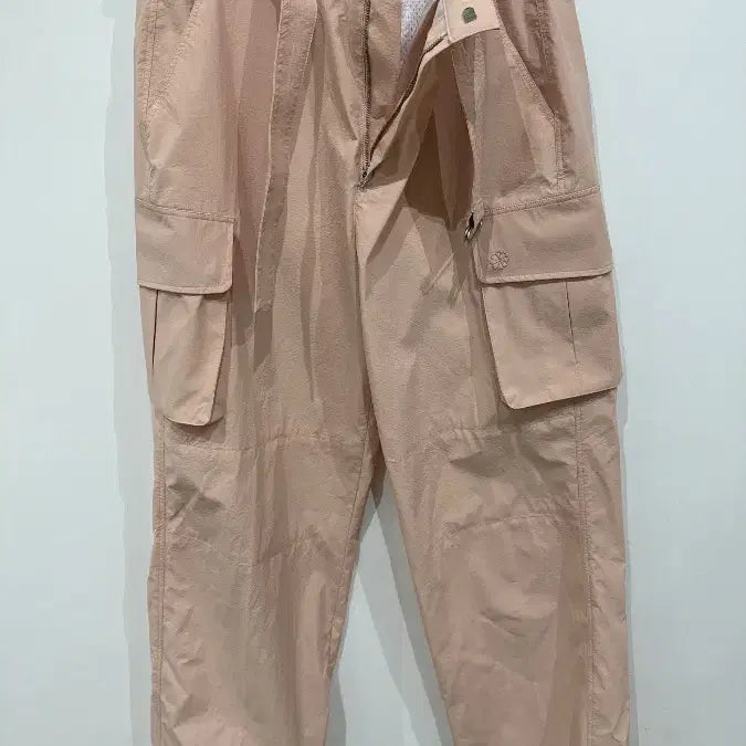[SOLD OUT] [L] 오드 디파트먼트 핑크 벨티드 나일론 카고 팬츠
