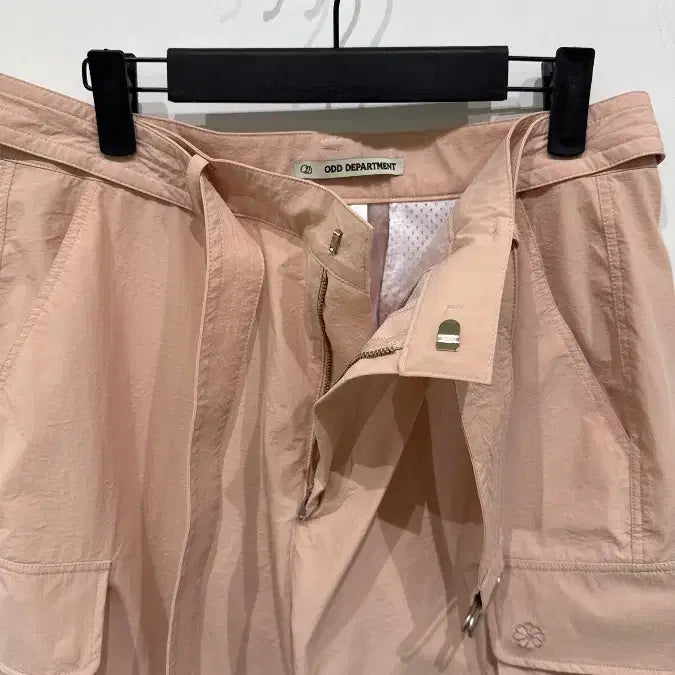 [SOLD OUT] [L] 오드 디파트먼트 핑크 벨티드 나일론 카고 팬츠