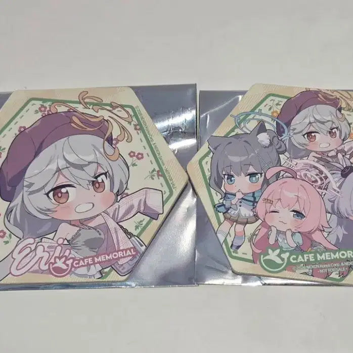 [BUNJANG] Blue Archive Cafe Memorial Coaster Set / 블루아카이브 카페메모리얼 코스터 2장