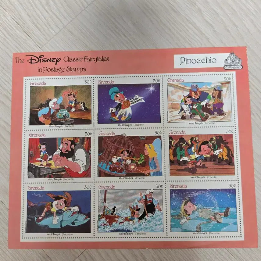 [BUNJANG] 1980s Walt Disney Classic Animation Official Stamp Set Bundle / 1980년대 월트 디즈니 고전 만화 영화 공식 우표 일괄 세트