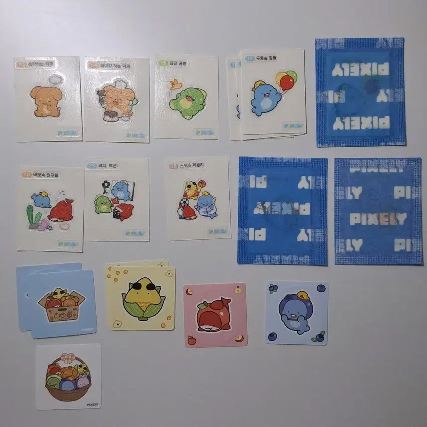 [BUNJANG] Pixelie Sticker Set / 픽셀리 띠부씰 일괄