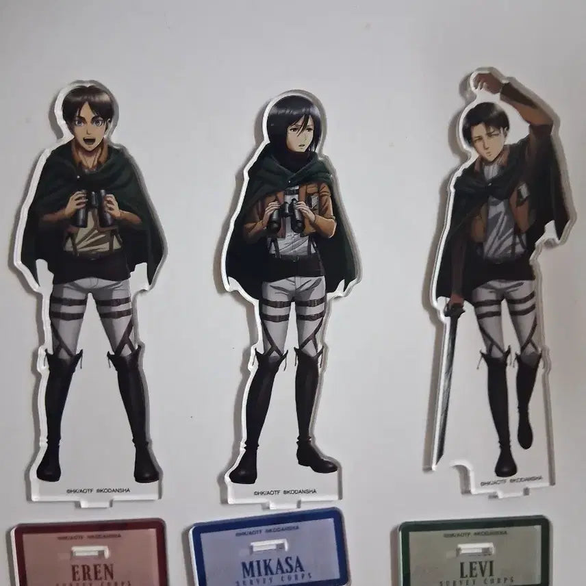 [BUNJANG] Attack on Titan Mikasa Eren Levi Acrylic Stand / 진격의거인 미카사 에렌 리바이 아크릴스탠드