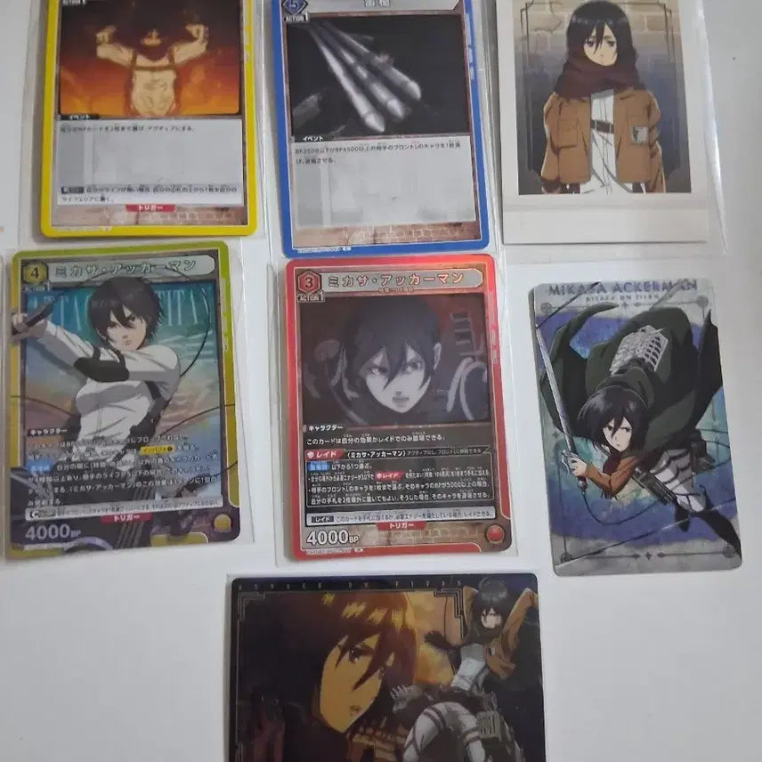 [BUNJANG] Attack on Titan Mikasa Bundle Set Cards / 진격의거인 미카사 카드 일괄판매