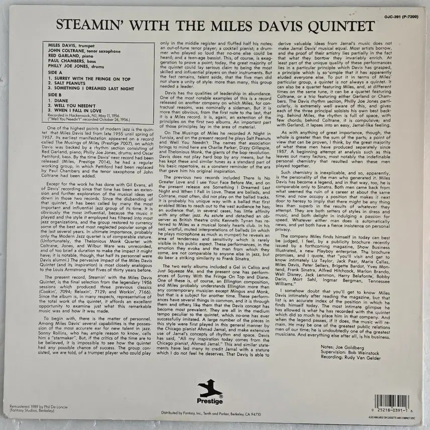 [BUNJANG] Miles Davis - Steamin&
