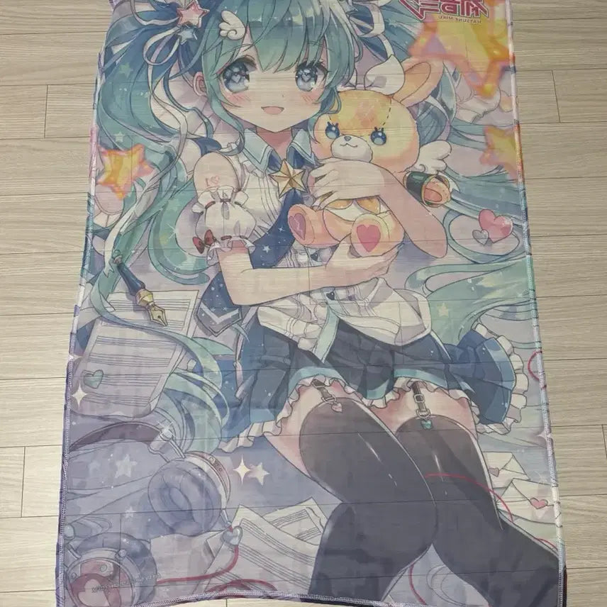 [BUNJANG] Hatsune Miku Fabric Poster Tapestry (Official Goods) / 하츠네 미쿠 하남 팝업 패브릭 포스터 태피스트리 공식 굿즈