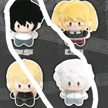 [BUNJANG] Death Note L &amp; Near Bundle Mini Mascot Plush Dolls / L, 니아 일괄 |  데스노트 미니 마스코트 봉제인형 누이