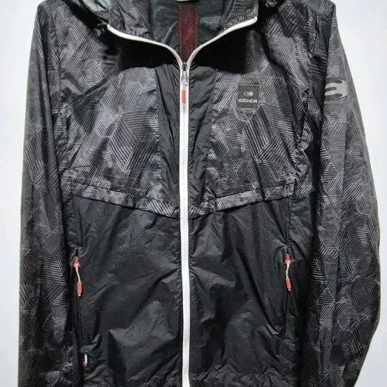 [BUNJANG] Eider Patterned Windbreaker Jacket Black M / 아이더 바람막이 자켓 블랙 패턴 M
