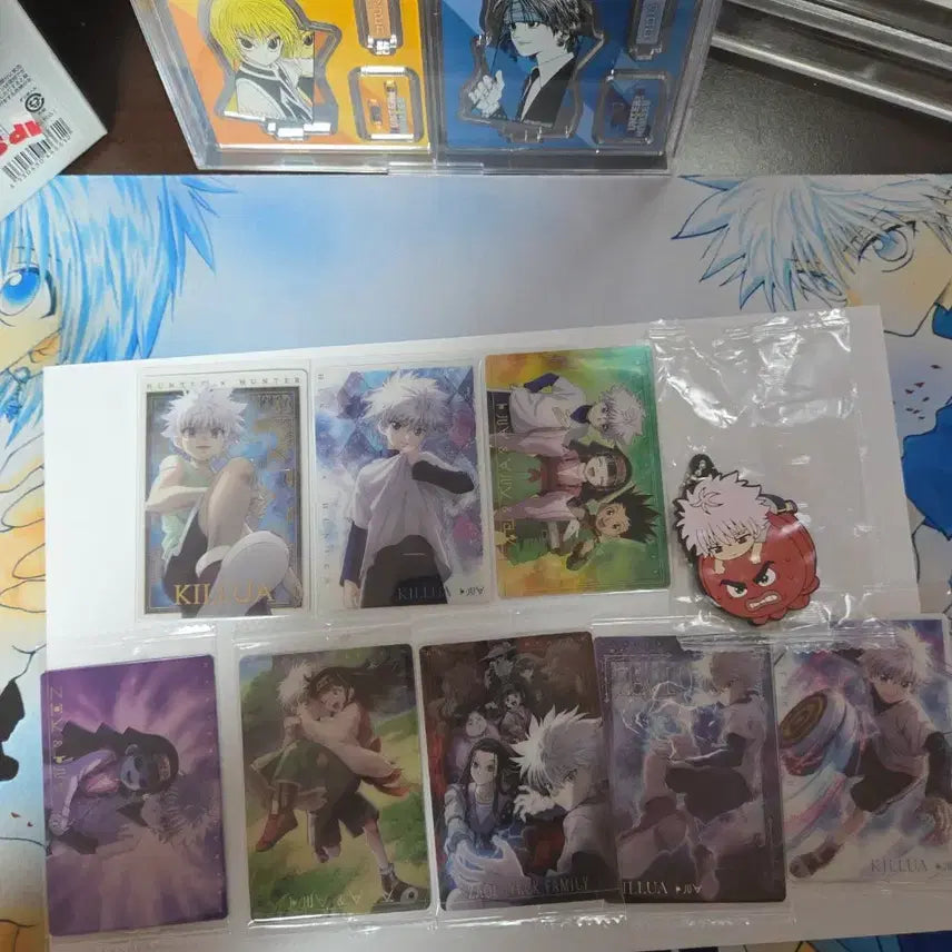 [BUNJANG] Hunter x Hunter Killua Itazura Card 8 pcs, Rubber Strap 1 type Bundle Set / 헌터헌터 키르아 이타쟈가8장,러버스트랩1종 일괄판매