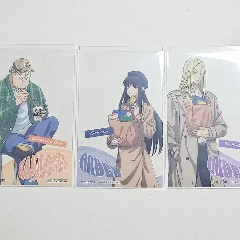 [BUNJANG] Sakamoto Days Animate Exclusive Clear Card Set Osaragi Shishiba Taro Bundle / 사카모토 데이즈 애니메이트 구매특전 투명포라 오사라기 시시바 타로 일괄