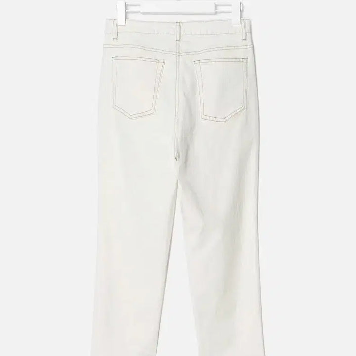 [BUNJANG] 8SECONDS Stitch Straight Pants Ivory / 에잇세컨즈(8SECONDS) 아이보리 스티치 스트레이트 팬츠