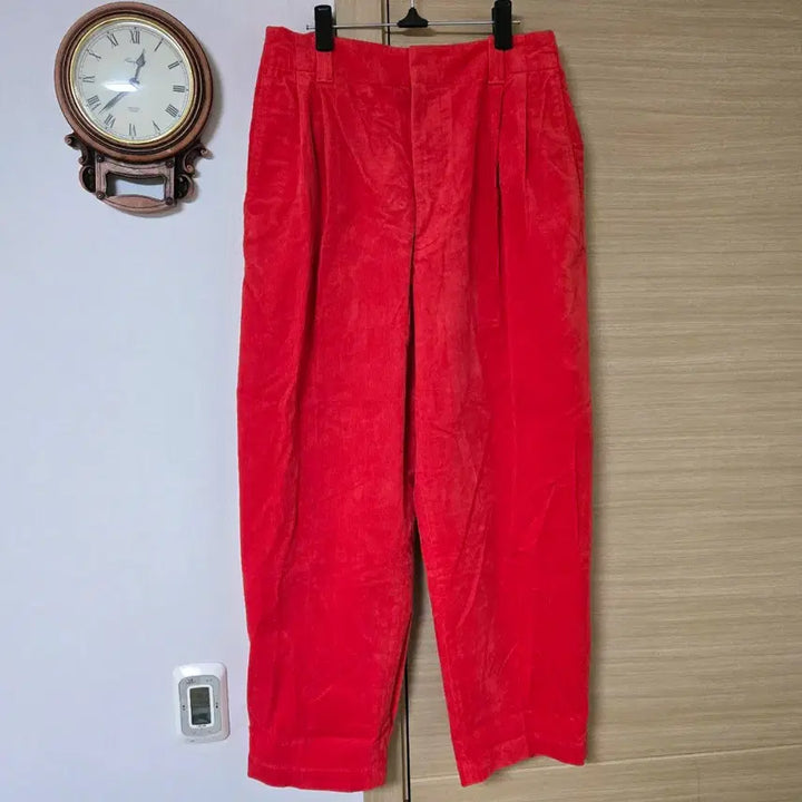 [BUNJANG] Uniqlo x Marni Corduroy Wide Fit Tuck Pants Red XL / [새상품] 유니클로(UNIQLO) 코듀로이 와이드 핏 턱 팬츠 레드