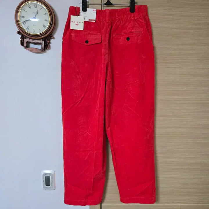 [BUNJANG] Uniqlo x Marni Corduroy Wide Fit Tuck Pants Red XL / [새상품] 유니클로(UNIQLO) 코듀로이 와이드 핏 턱 팬츠 레드