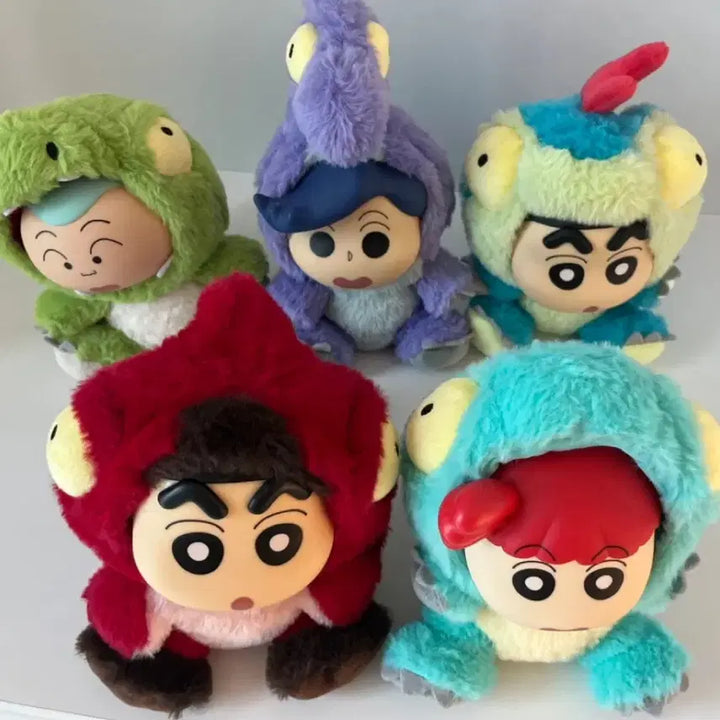 [BUNJANG] Crayon Shin-chan Crayon Dinosaur 5-Piece Set Medium Plush / 중형) 짱구라부부 공룡 5개세트 짱구공룡 짱구인형